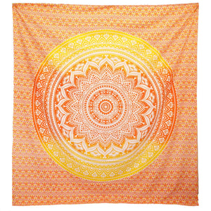 Tenture Murale Mandala Umrao – Orange