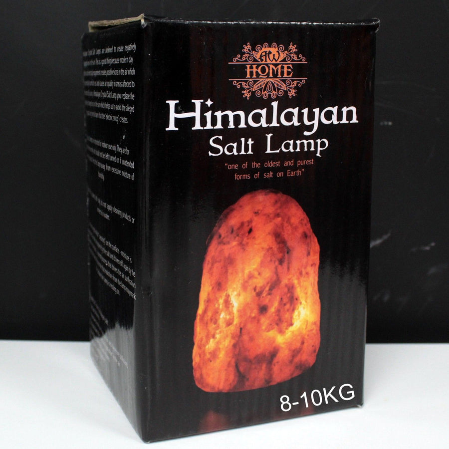 Lampe de Sel de l'Himalaya sur Socle en Bois – 8 à 10 kg
