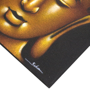 Tableau Bouddha Finition Sable Doré