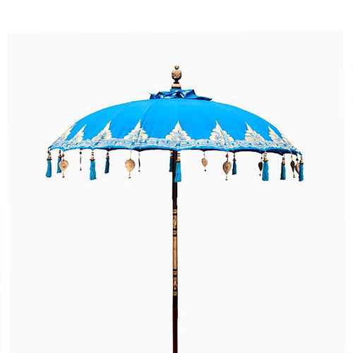 Parasol Décoratif Bali Coton Turquoise – 2 m