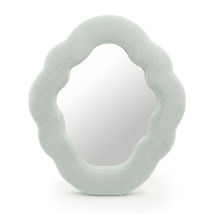 Miroir en Velours Nuage – Bleu Ciel (28 x 24 cm)