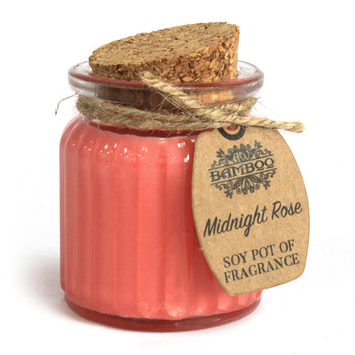 Bougie Parfumée en Cire de Soja – Rose de Minuit