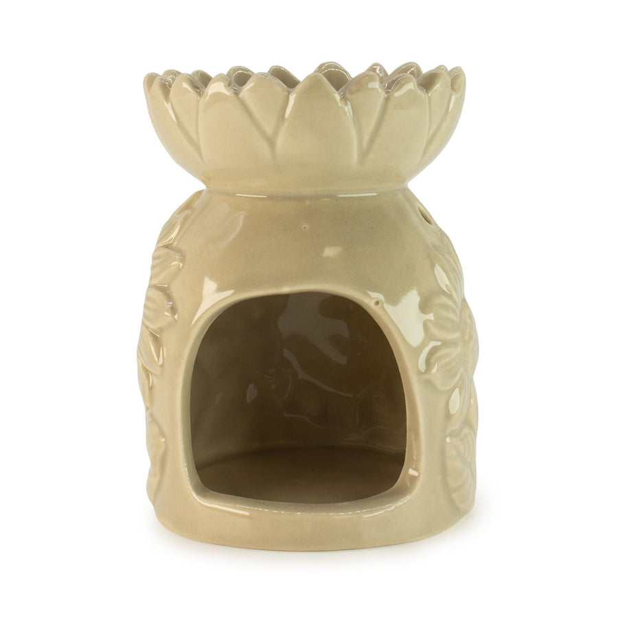 Brûle-Parfum en Céramique Tournesol - Beige Pastel