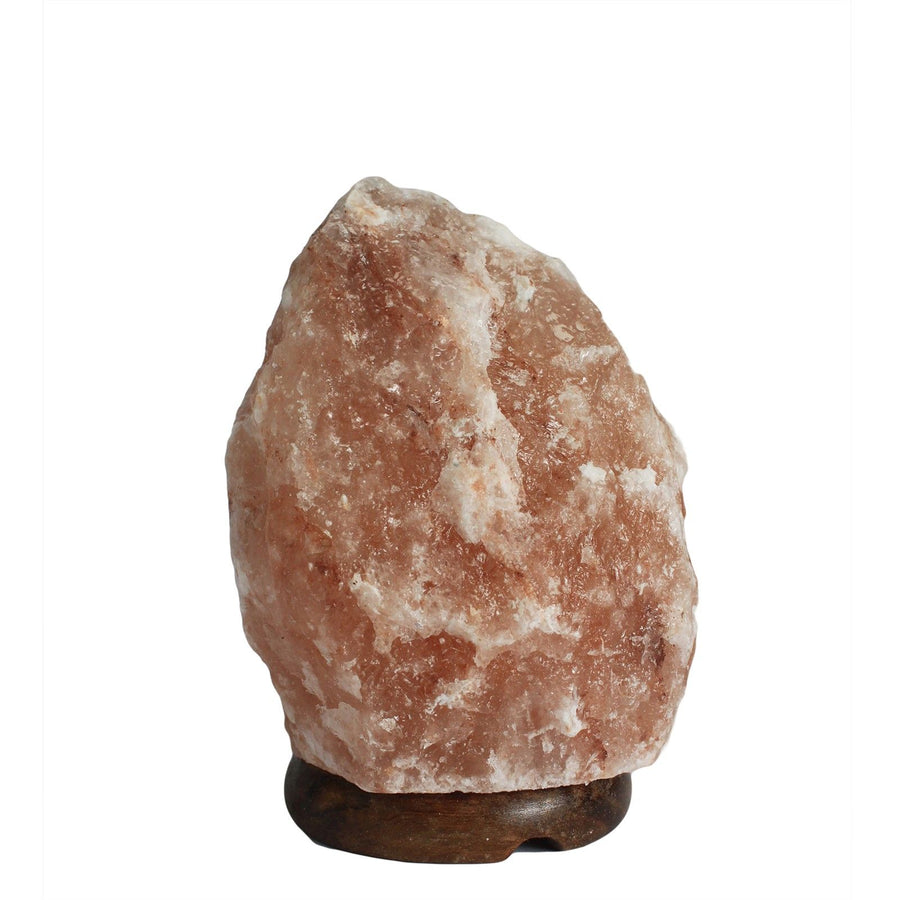 Lampe de Sel de l'Himalaya sur Socle en Bois – 1,5 à 2 kg