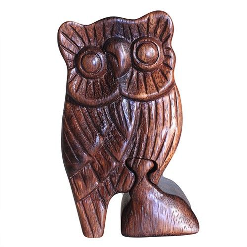 Boîte à Secrets Sculptée Bali – Hibou