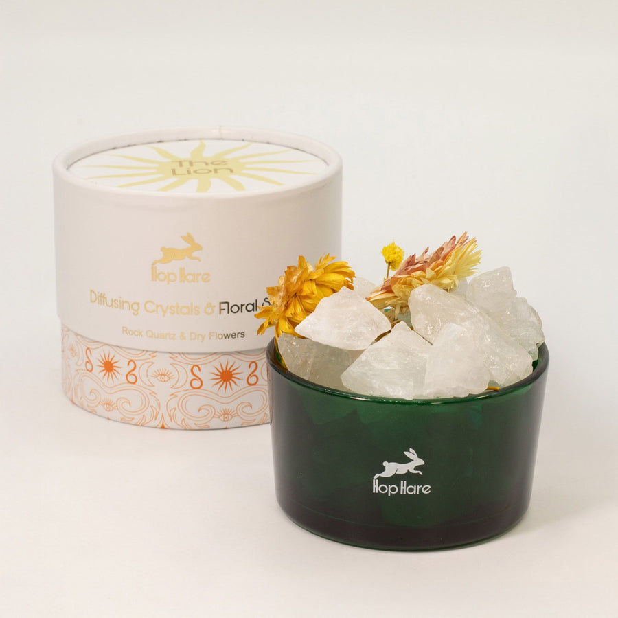Coffret Cristaux Diffuseurs & Fleurs Séchées - Le Lion