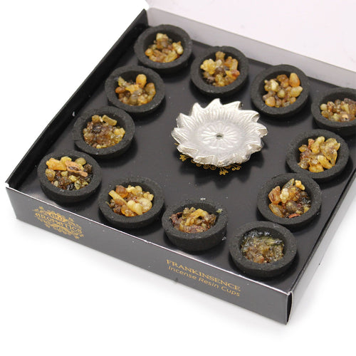 Boîte de 12 coupelles de résine d'encens - Oliban